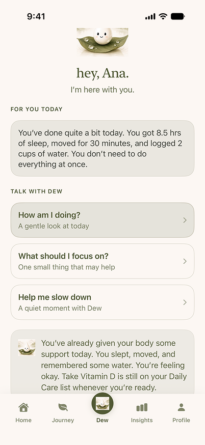 Dew Companion screen